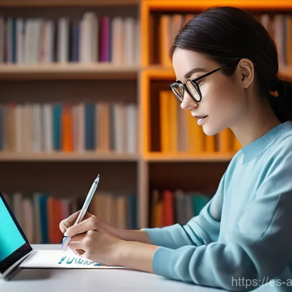 문화예술과 블록체인 - **A focused female digital artist in a modern, well-lit studio.** She is in her late 20s, wearing sm...