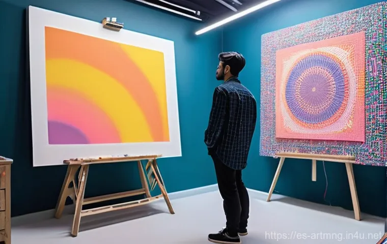 문화예술 정책 분석 - **Prompt: Virtual Museum Experience Across Generations**
    A diverse family, including grandparent...