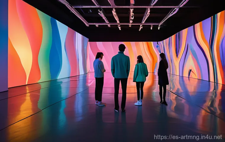 예술 시장과 경제 - **Prompt:** A bustling public square in a vibrant, sun-drenched city. In the center, a monumental an...