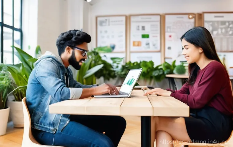 예술과 크리에이터 경제 - **Prompt 1: "The Empowered Digital Artist"**
    A young, diverse digital artist, perhaps with warm,...