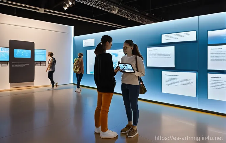 전시 기획자의 역할과 역량 - **Prompt:** A dynamic, split image depicting the journey of exhibition planning and its spectacular ...