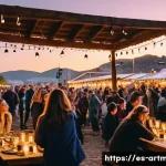 콘서트 기획 및 제작 - **Vibrant Outdoor Music Festival at Sunset: "The Initial Spark"**
    A wide-angle shot capturing th...