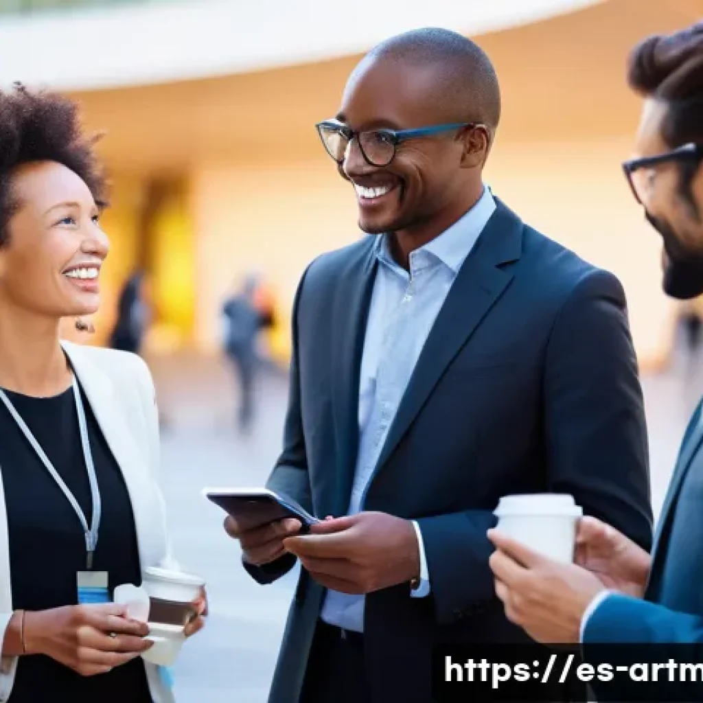 예술경영 해외 컨퍼런스 - **Prompt 1: Global Cultural Leaders Connecting**
"A vibrant, high-definition photograph capturin...