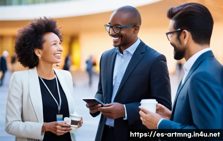 예술경영 해외 컨퍼런스 - **Prompt 1: Global Cultural Leaders Connecting**
    "A vibrant, high-definition photograph capturin...